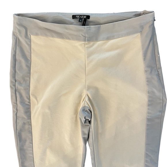 Nic + Zoe Wonderstretch Ankle Pants, Gray & Cream, Size 6 - Picture 4 of 8